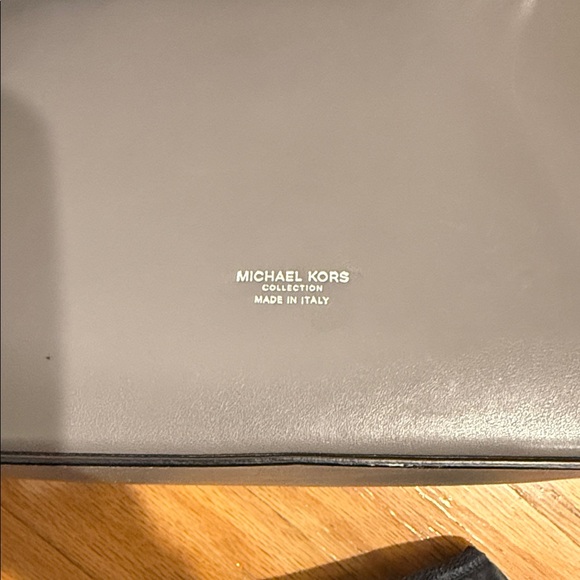 Michael Kors Collection Charcoal Leather Tote - Picture 4 of 5
